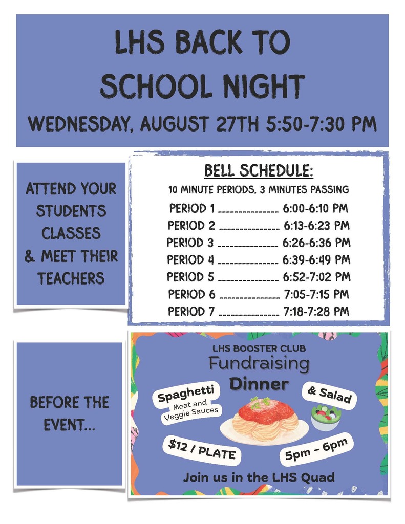 LHS Back to School Night Flyer