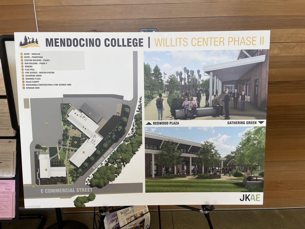 Concept art of the planned Mendocino College Willits Center expansion