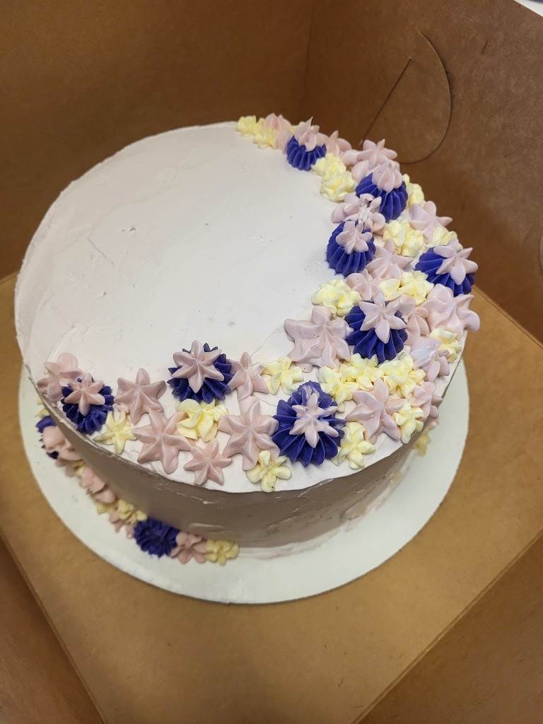 Culinary Arts students make cakes. 