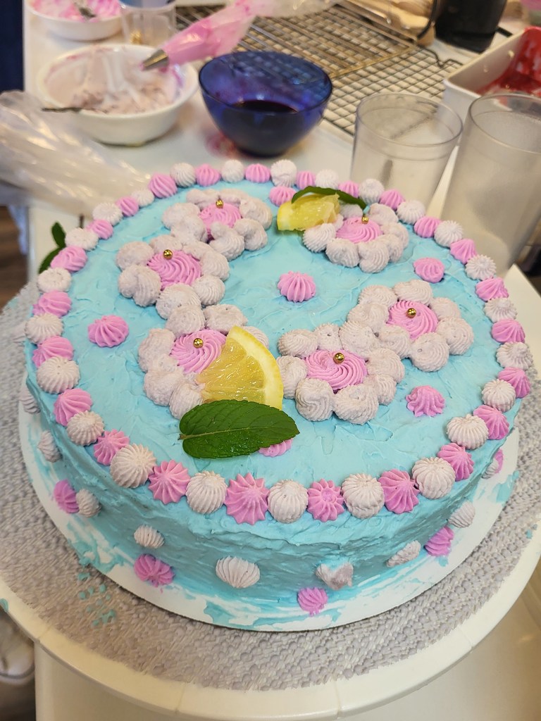 Culinary Arts students make cakes. 