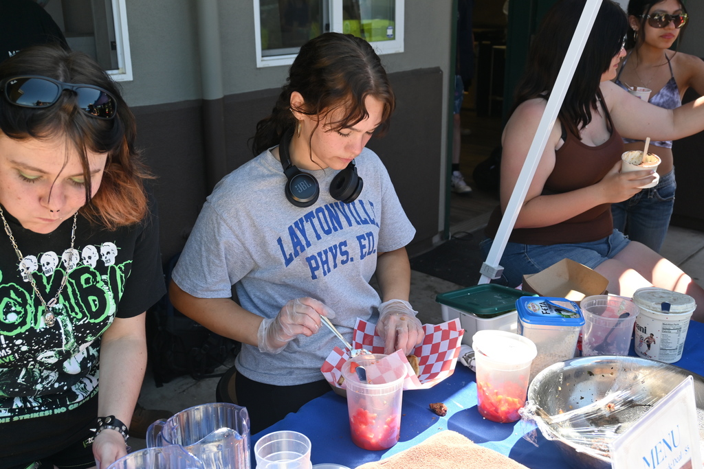 Students serve their wares