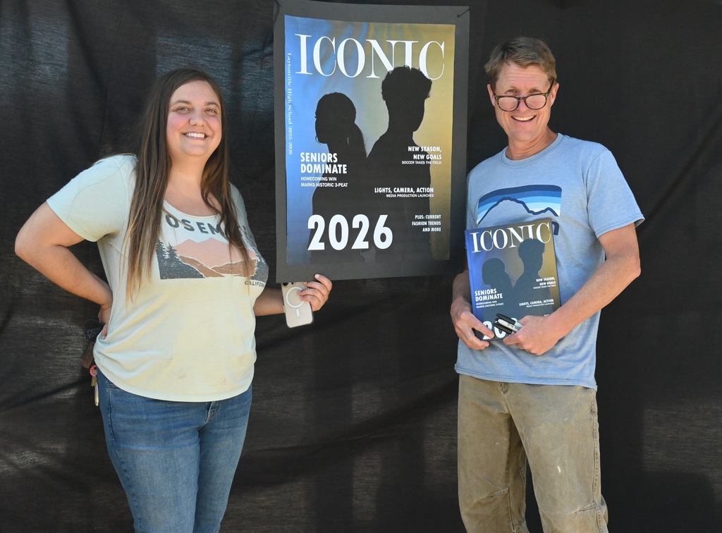 Emily Baize and Tim Henry pose for the yearbook party