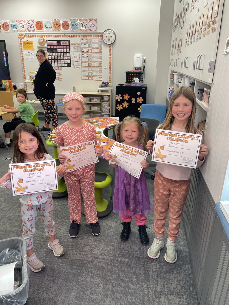 Our second month of classroom buddies was a blast! Mrs. Floersch’s kindergarteners and Ms. Eischens’ second graders put their engineering skills to the test by building candy pumpkin catapults. There was so much laughter, teamwork, and flying pumpkins! We can’t wait to see what fun November brings! 🎃