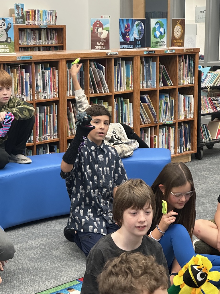 5th graders showed off their story telling skills with a visit from Ms. Nancy.