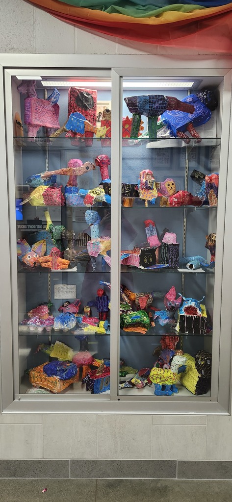 Reminder if your child has completed their alebrije inspired imaginary animal sculpture, they will be on display at school tonight from 4-7:30pm. Students are allowed to take them home tonight if they have uploaded photos of them in Google classroom for grading. If you are unsure feel free to ask me.