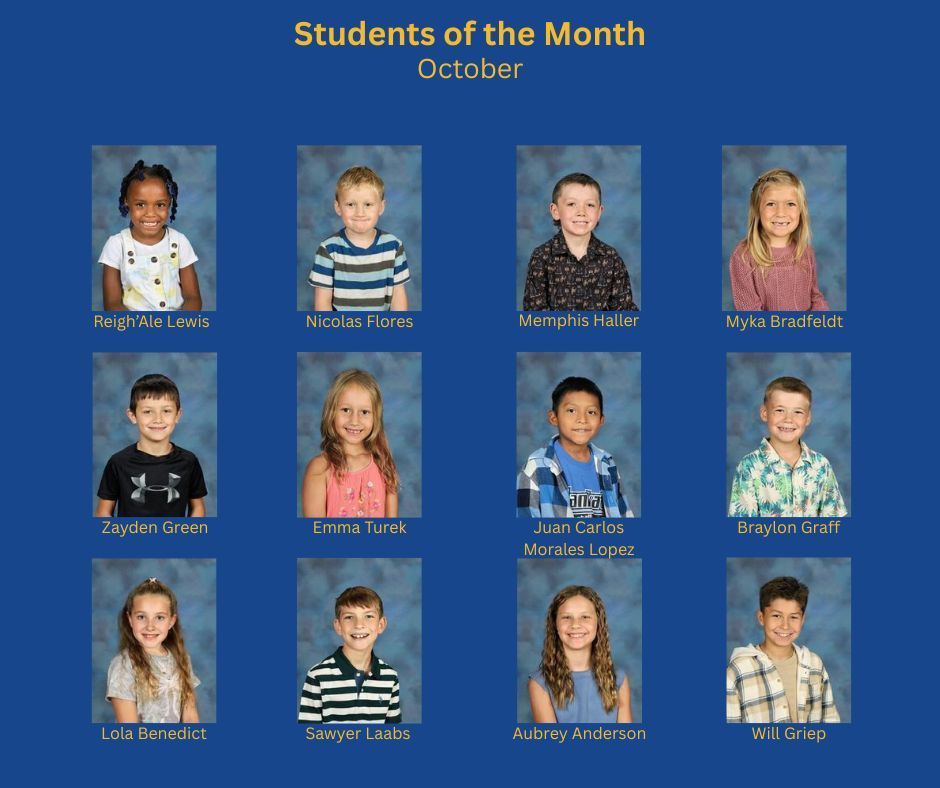 September and October Students of the Month