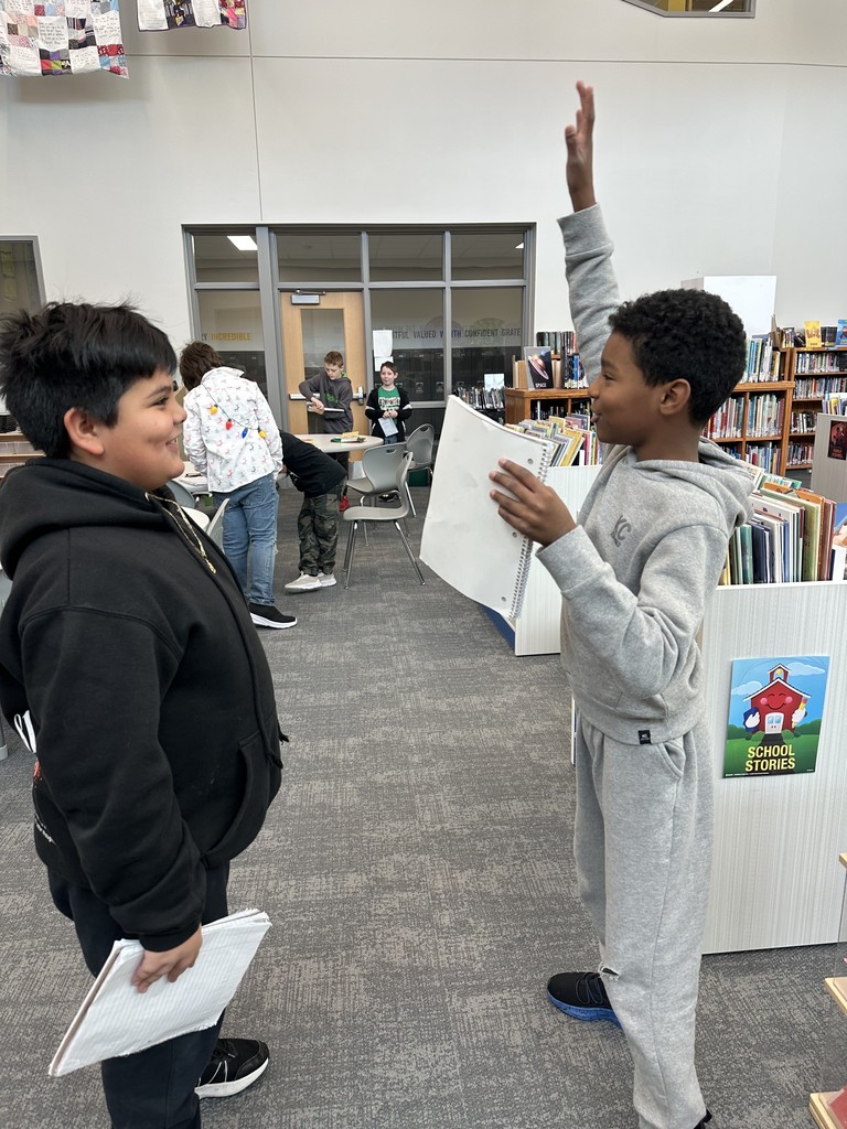4th graders warm up and practice theatrical skills with guest artist, Frank Sentwali. Students wrote poems and learned techniques for performance.
