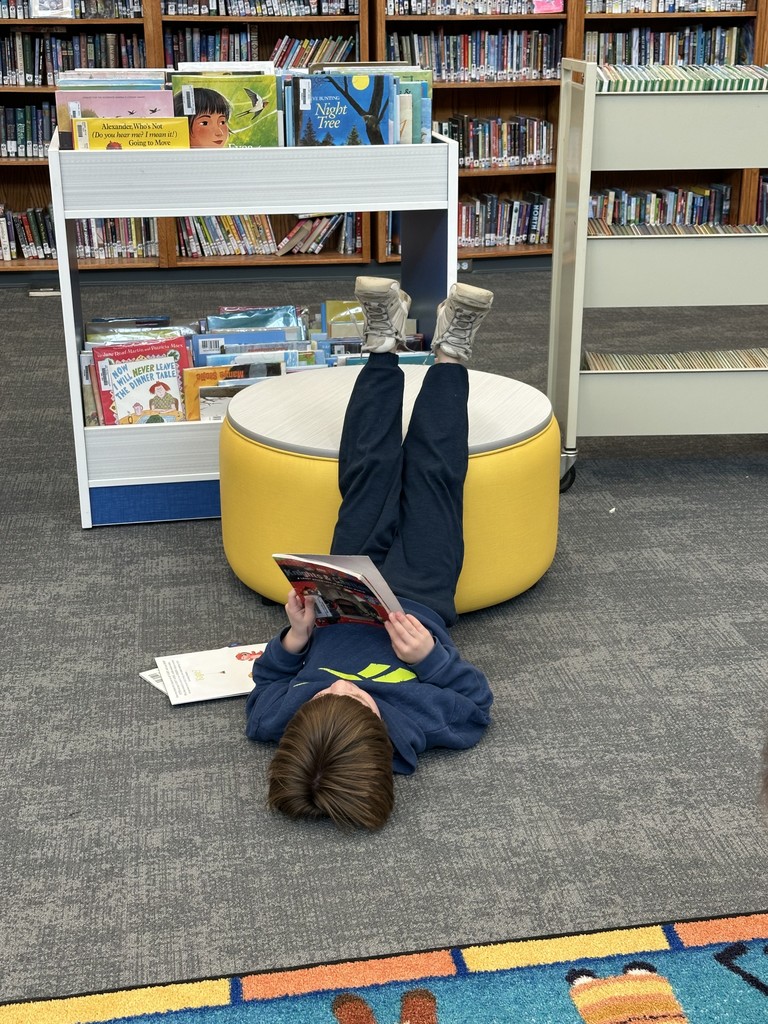 This week in library media, students K-3 are reading “Ursula Upside Down” by Corey R Tabor as part of the Star of the North Picture Book Award competition. After reading, we learned about upside-down catfish and then enjoyed some upside down reading! Thanks to H.A.V.E. for purchasing these books for us this year!