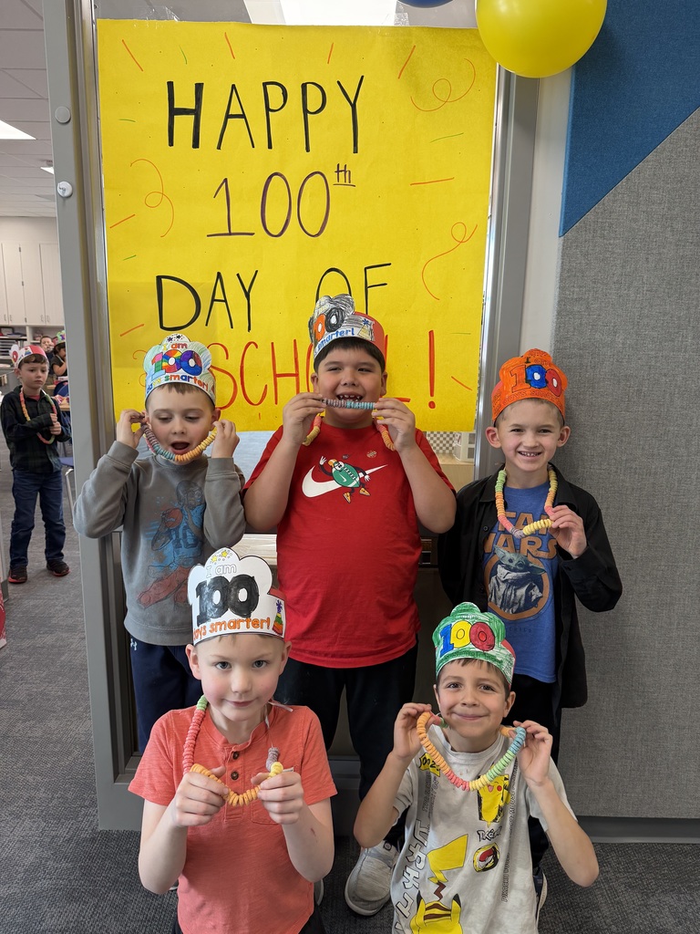 First Graders in Mrs. Meyer's class celebrated the 100th day of school by making necklaces out of 100 fruit loops. We worked on counting by tens and using ten frames! 