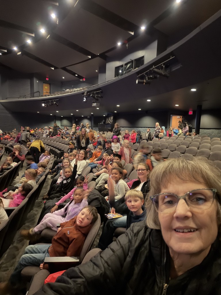 waiting for the play Giraffes Can’t Dance to start!