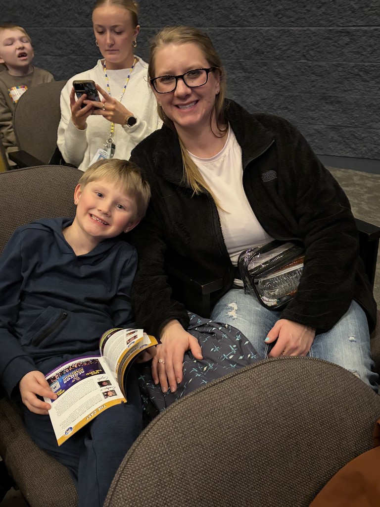 waiting for the play Giraffes Can’t Dance to start!