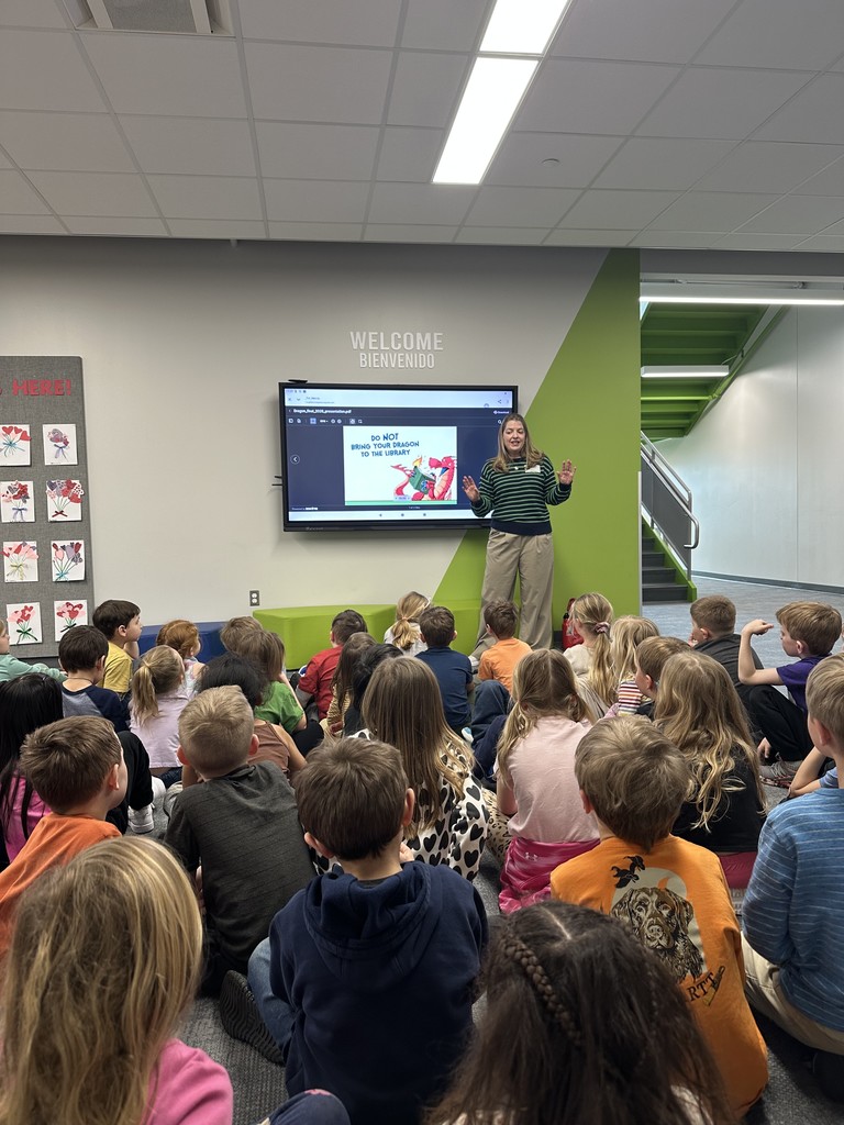 Surprise! We have a local author visiting! Julie Gassman shared her fiction and non-fiction books with students K-5 this week.