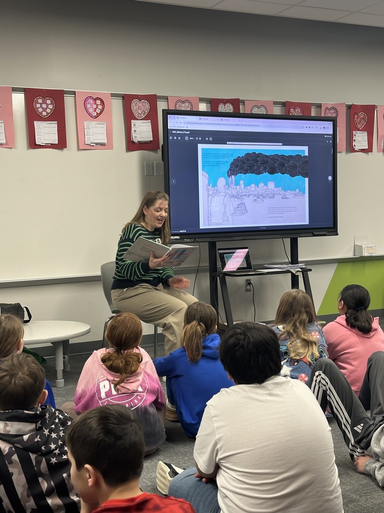 Surprise! We have a local author visiting! Julie Gassman shared her fiction and non-fiction books with students K-5 this week.