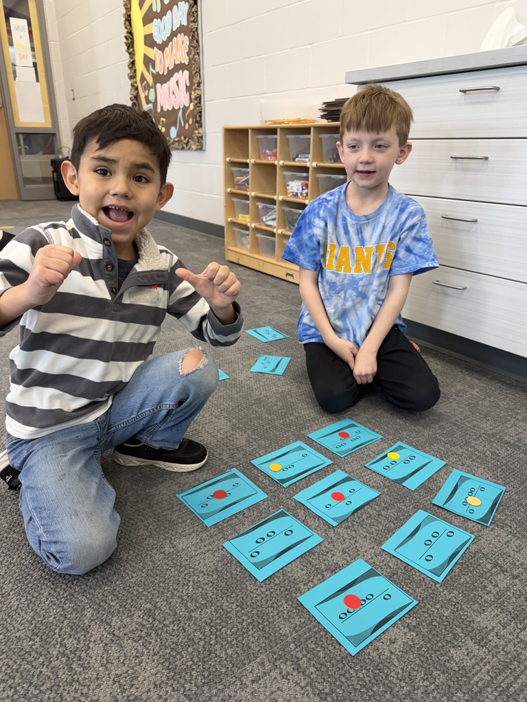 First graders are learning to be music readers! They are exploring pitch by playing “High and Low Tic-Tac-Toe”