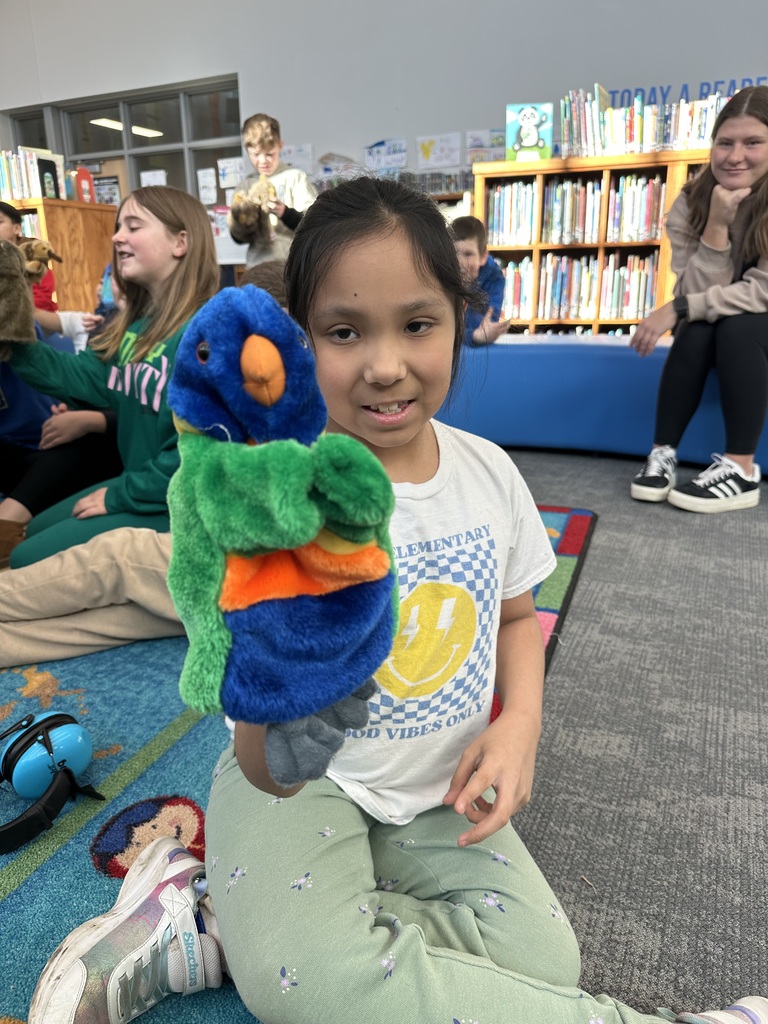 Ms. Nancy joined us for another day of storytelling. Students enjoyed using their own storytelling skills and Nancy's puppets to share tales from around the world. We are grateful to H.A.V.E. for this opportunity. The students look forward to their time with Nancy and students who have been able to see her on multiple occasions have really blossomed into great storytellers. Storytelling isn't just fun. Storytelling boosts memory and learning, fosters inclusion and empathy, improves communication skills, encourages creativity and critical thinking, and nurtures cultural understanding.