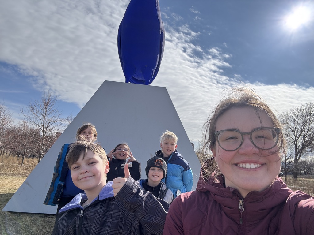 4th graders went to the Walker Arts Center and Sculpture Garden today connecting to their art curriculum. Special shout out to HAVE grants for making this happen!