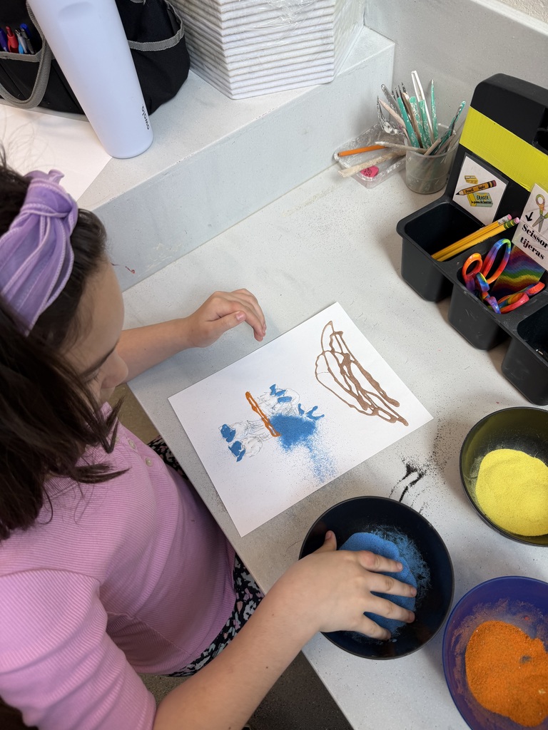 This week in art LSH Elementary students will be learning about the temporary art of rangoili from guest artist, Shakun.