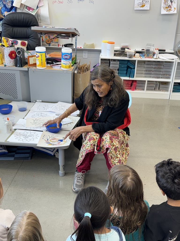 This week in art LSH Elementary students will be learning about the temporary art of rangoili from guest artist, Shakun. 