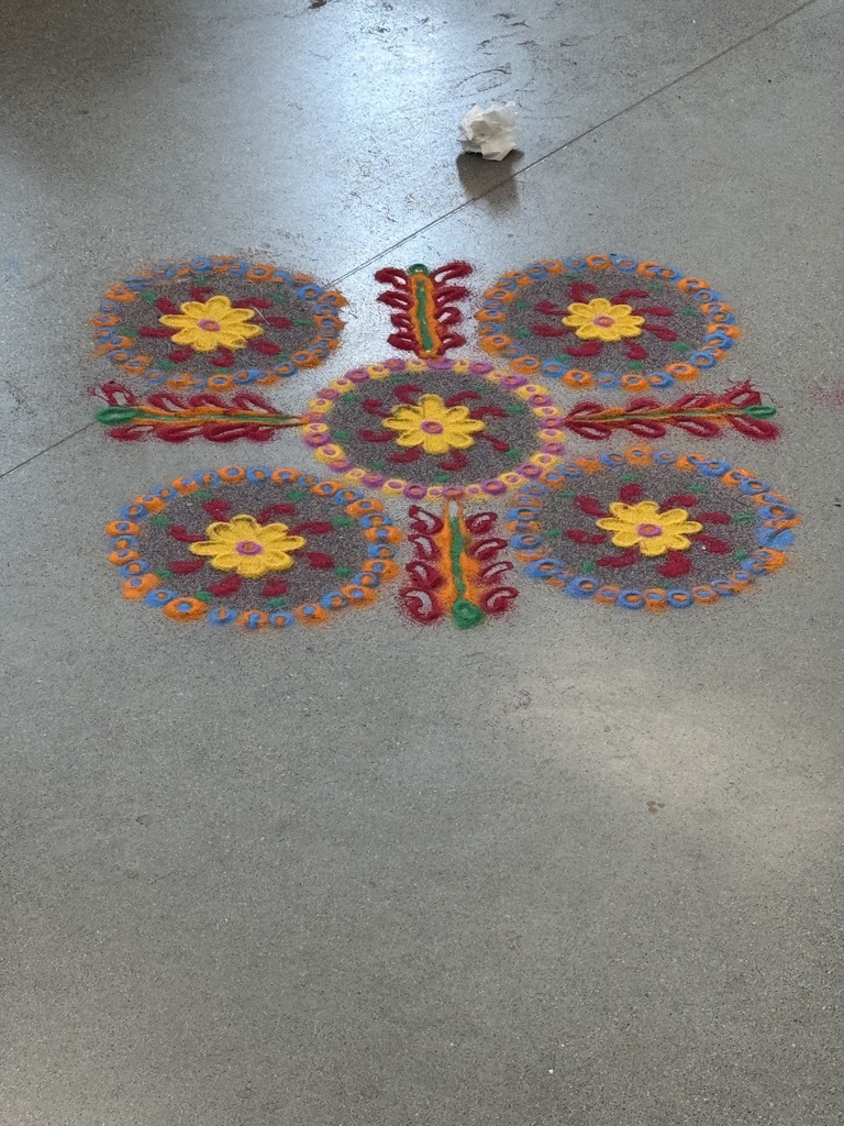 This week in art LSH Elementary students will be learning about the temporary art of rangoili from guest artist, Shakun.