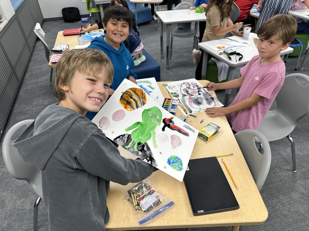 Mr Seipel and Mrs Malphurs teamed up today to create a cross-curricular lesson. The students had to combine learning from literacy and art to create a wax resist watercolor painting that used 3 of their 5 vocabulary words from their new literacy unit. Check out these amazing pictures of prey, predator, habitat, ecosystem and research. Students did a fantastic job of using their knowledge in both subjects to demonstrate what they know.