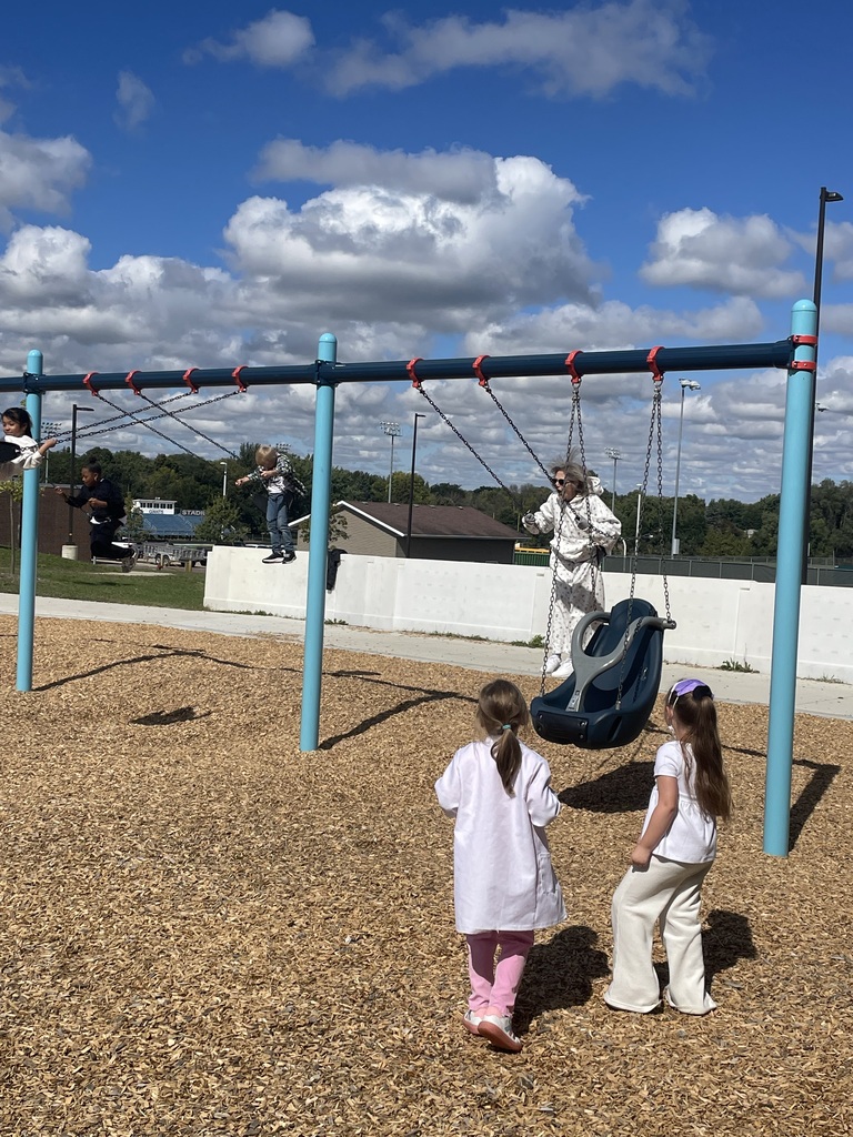 Mrs Sohns having fun with 1st grade!