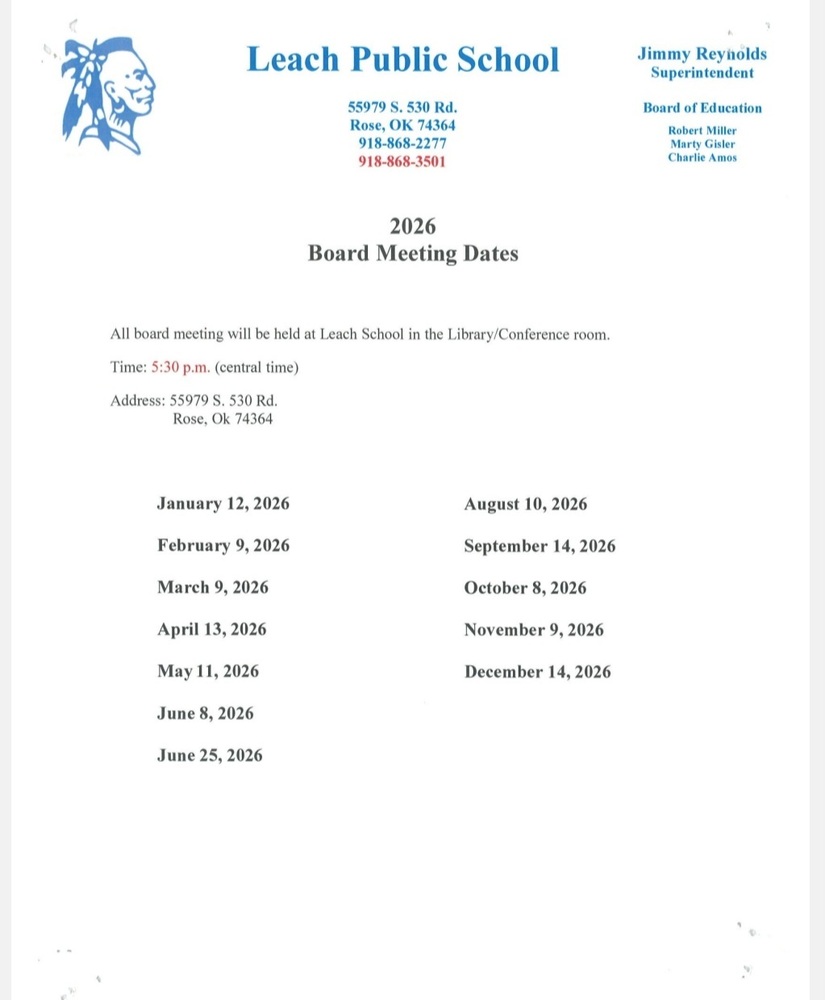 Board Meeting Dates