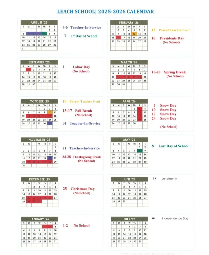 2025-26 Calendar