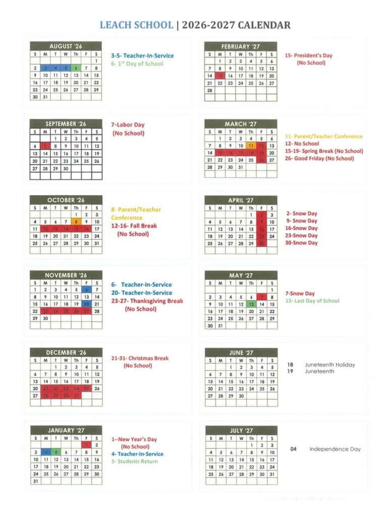 2026-2027 Calendar