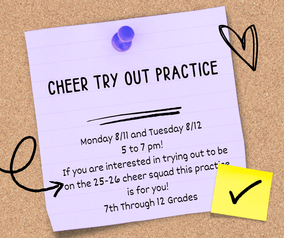 Cheer Tryout Practice Flyer