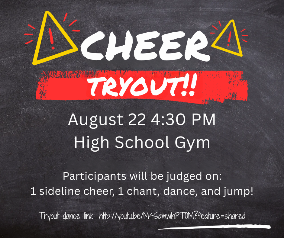 Cheer Tryouts August 22