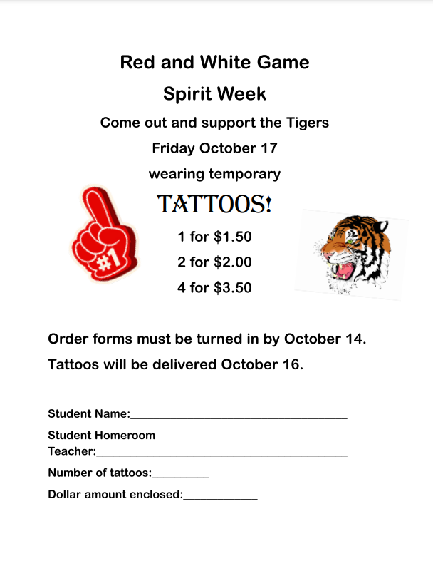 Temporary Tattoo Order Form