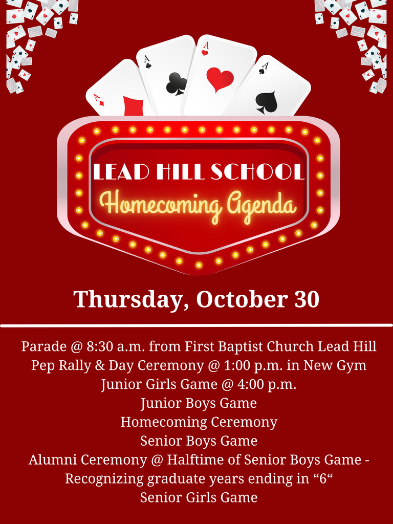 2025-2026 Homecoming Agenda