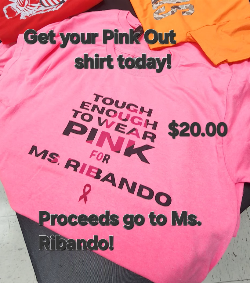 Pink Out Shirt Orders due by October 28th - $20