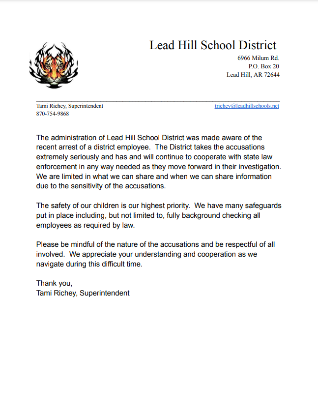 Superintendent Statement