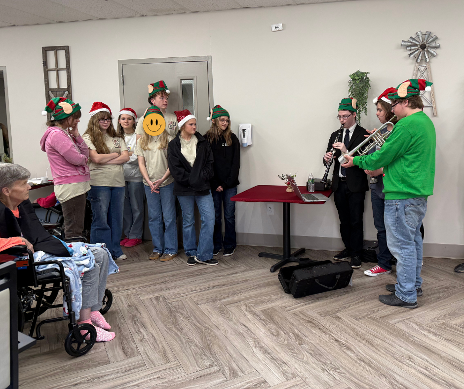 FBLA Members at Creekside at the Springs Nursing Home