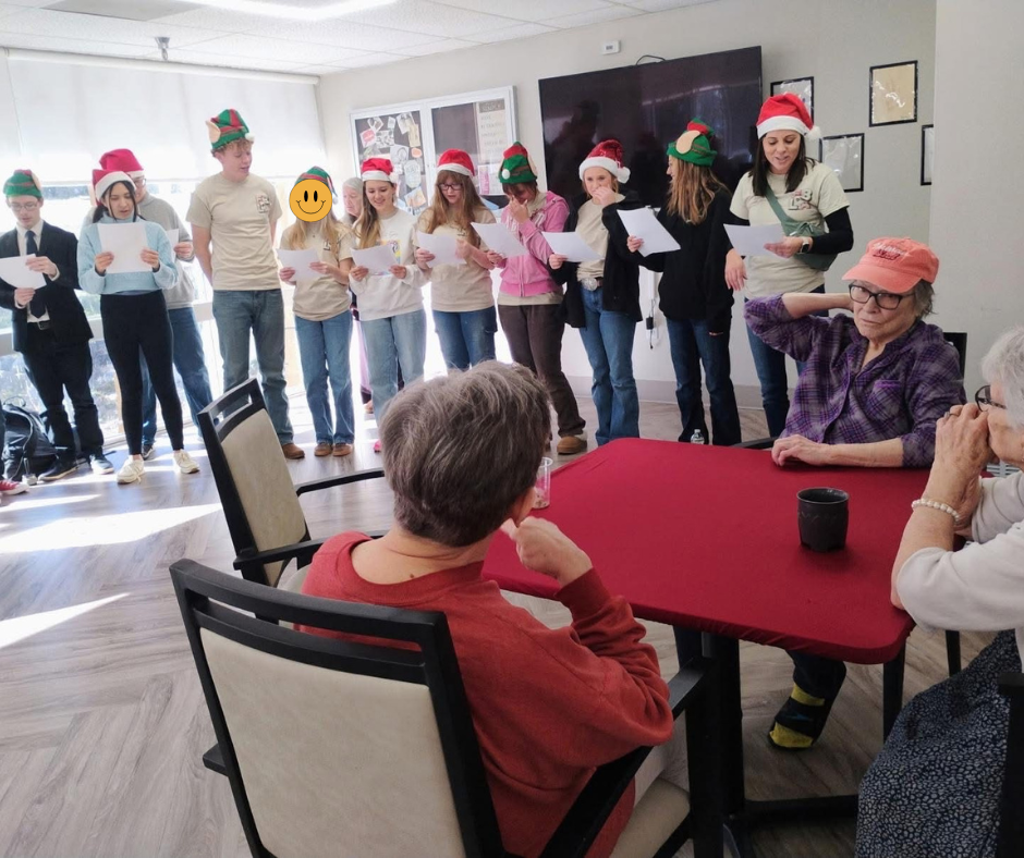 FBLA Members at Creekside at the Springs Nursing Home