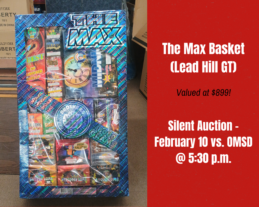 Check out these baskets from Lead Hill GT! They are auctioning off a basket with two reloadable canisters: Lock and Load & Tank Busters valued at $349; and a basket called The Max valued at $899! These baskets will be available to bid on at tonight's Silent Auction!!