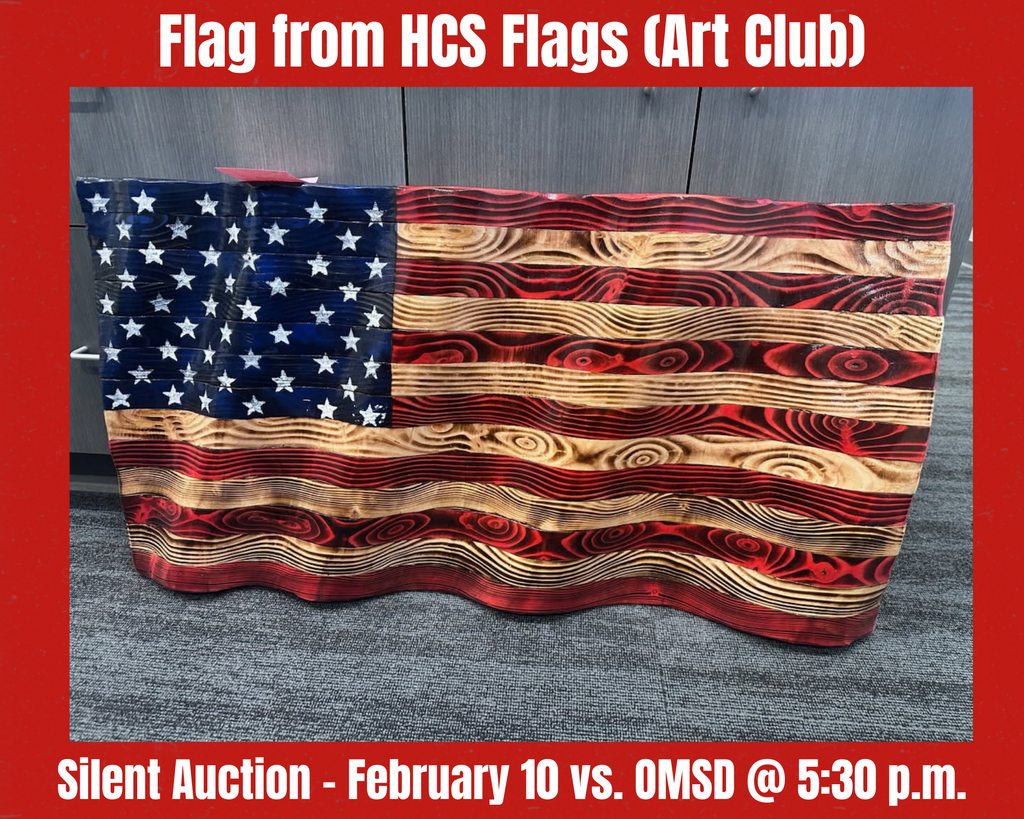 Check out this basket from Lead Hill Art Club! They are auctioning off a flag from HCS Flags! This will be available to bid on at tonight's Silent Auction!!