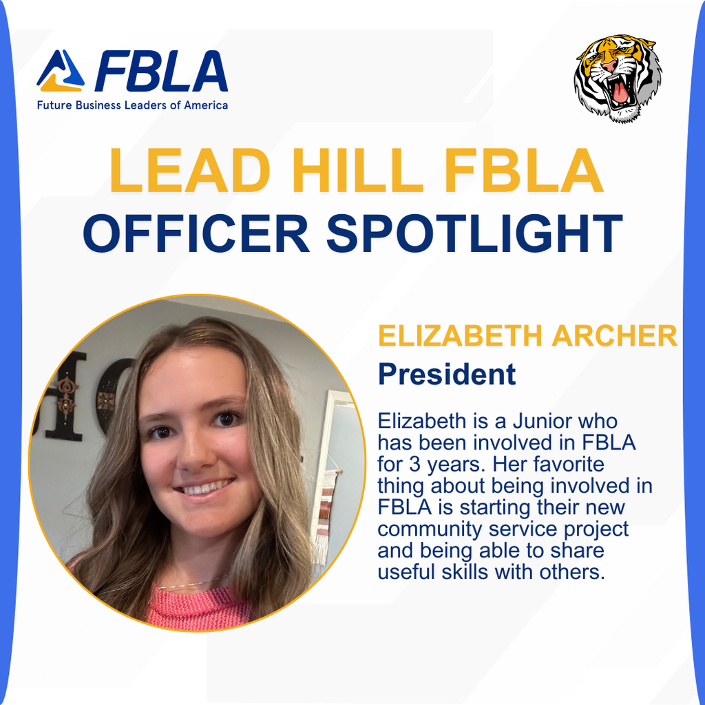 FBLA Officer Spotlight - Elizabeth
