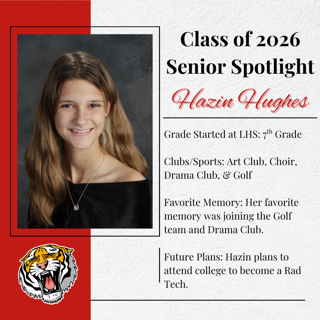 Class of 2026 Senior Spotlight:  Hazin Hughes❤️🎓🤍