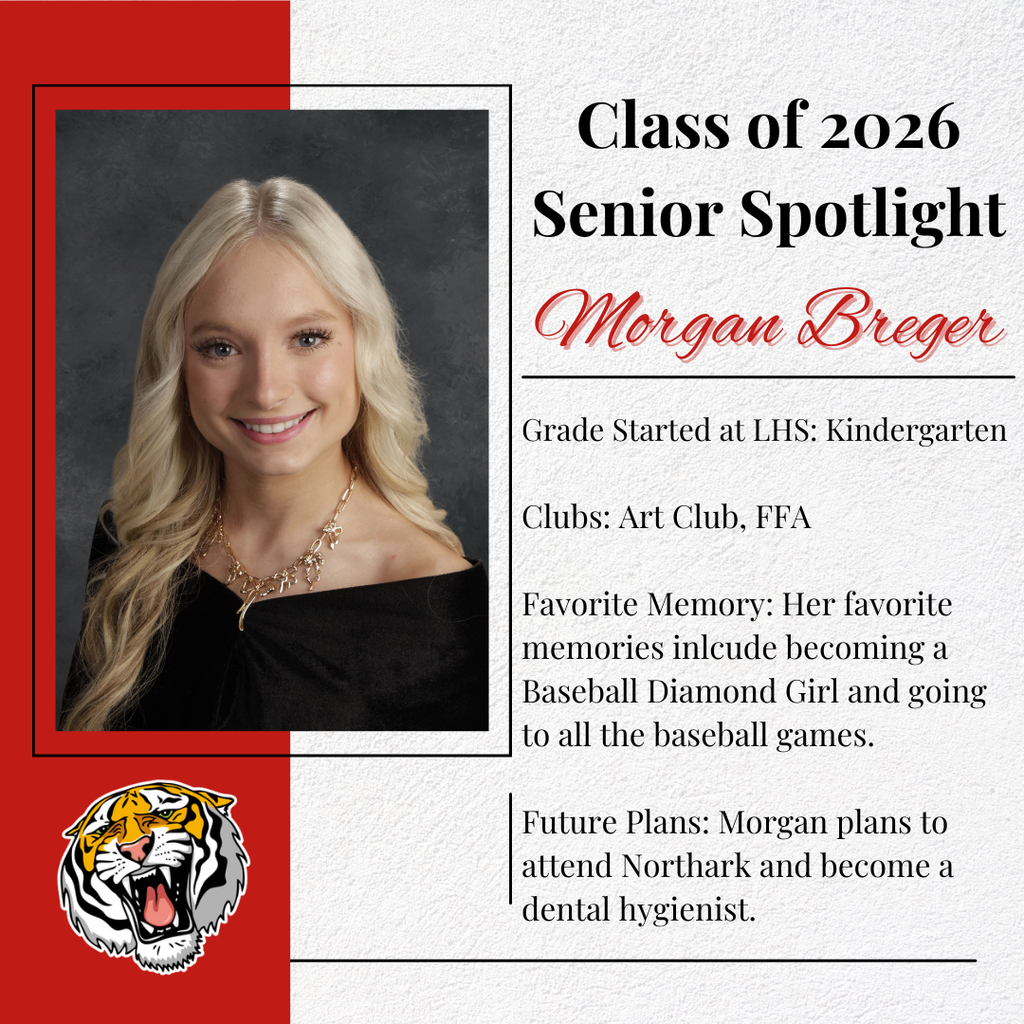 Class of 2026 Senior Spotlight: Morgan Breger❤️🎓🤍