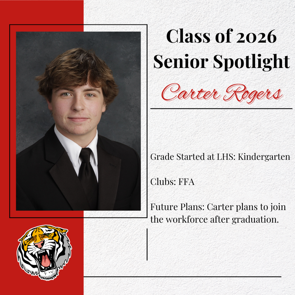 Class of 2026 Senior Spotlight: Carter Rogers❤️🎓🤍