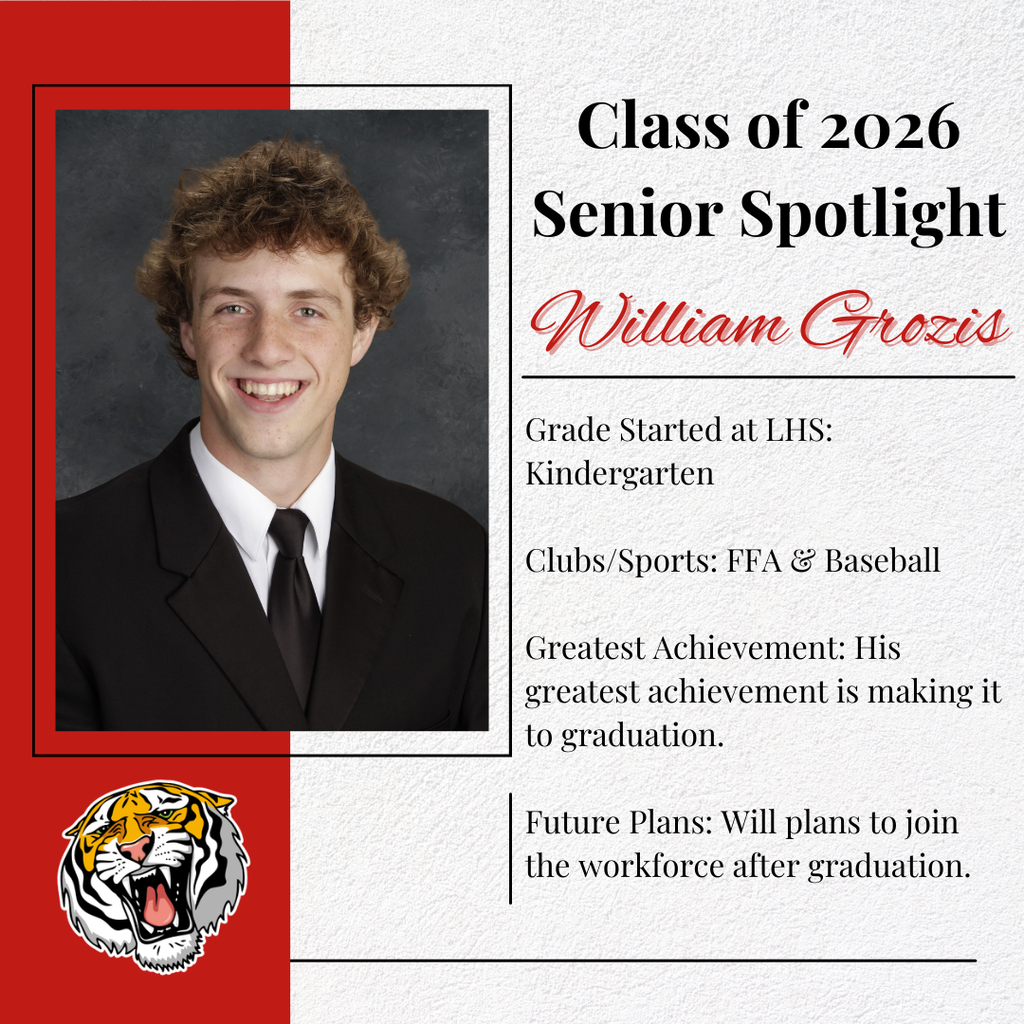 Class of 2026 Senior Spotlight: Will Grozis❤️🎓🤍