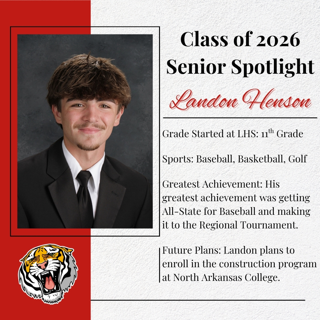 Class of 2026 Senior Spotlights: Landon Henson❤️🎓🤍