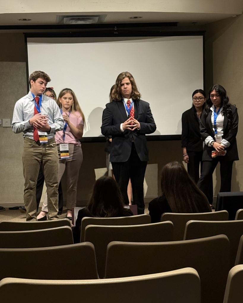 10 of our FBLA members competed at the Arkansas FBLA State Leadership Conference in Little Rock this week: Dylan Cox, Jason Smith, Elizabeth Archer, Kasey Beard, Katie Bergan, Lennard Endres, Audrey Wessling, Violet Abraham, Isaak Farmer and Izaac Kopurtas.   We are so proud of how well each of them performed and represented our school!   Jason Smith took home 1st place in Data Analysis, securing his spot as a Nationals Qualifier!   We also had several students who placed in the top 10 in their events:   Violet Abraham-5th place in Business Communication Isaak Farmer-6th place in Cybersecurity  Elizabeth Archer and Kasey Beard-6th place in Hospitality and Event Management  Lennard Endres-6th place in Personal Finance Dylan Cox-8th place in Sales Presentation