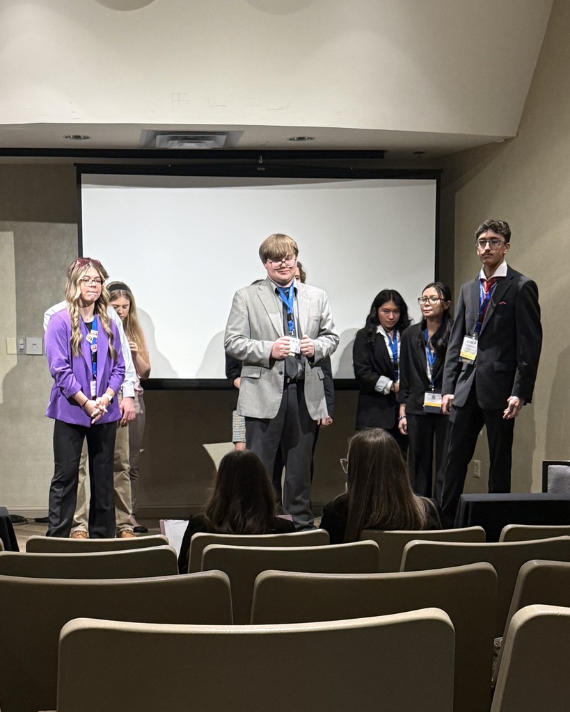 10 of our FBLA members competed at the Arkansas FBLA State Leadership Conference in Little Rock this week: Dylan Cox, Jason Smith, Elizabeth Archer, Kasey Beard, Katie Bergan, Lennard Endres, Audrey Wessling, Violet Abraham, Isaak Farmer and Izaac Kopurtas.   We are so proud of how well each of them performed and represented our school!   Jason Smith took home 1st place in Data Analysis, securing his spot as a Nationals Qualifier!   We also had several students who placed in the top 10 in their events:   Violet Abraham-5th place in Business Communication Isaak Farmer-6th place in Cybersecurity  Elizabeth Archer and Kasey Beard-6th place in Hospitality and Event Management  Lennard Endres-6th place in Personal Finance Dylan Cox-8th place in Sales Presentation