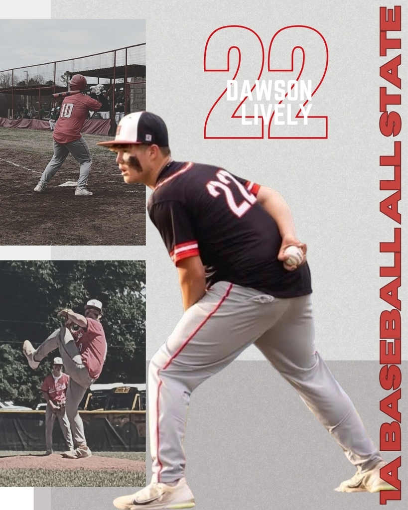 Congratulations to Dawson Lively for being selected 1A Baseball All State! 