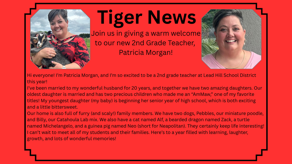 Join us in giving a warm welcome to Mrs. Patricia Morgan!