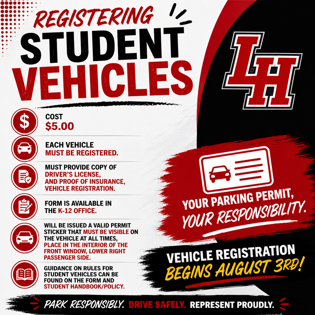 Student vehicle registration graphic