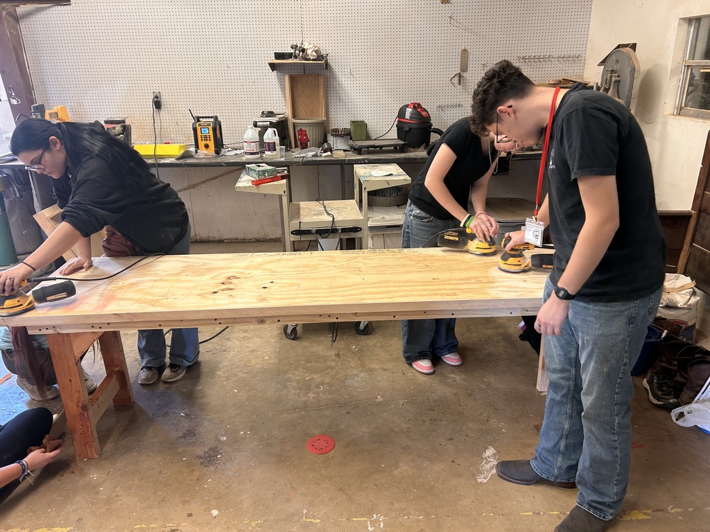 Ag Structures students turned scrap wood into a new table for the classroom!